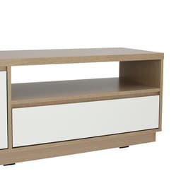 ตู้วางทีวี 2 บาน พร้อมลิ้นชัก รุ่นมินิโอ ขนาด 150 ซม. - สีธรรมชาติ/ขาว