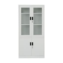 ตู้เหล็ก 4 บานเปิด รุ่นโซลิด สูง 185 ซม. - สีขาว