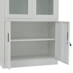 ตู้เหล็ก 4 บานเปิด รุ่นโซลิด สูง 185 ซม. - สีขาว