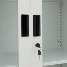 ตู้เหล็ก 4 บานเปิด รุ่นโซลิด สูง 185 ซม. - สีขาว