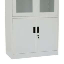 ตู้เหล็ก 4 บานเปิด รุ่นโซลิด สูง 185 ซม. - สีขาว