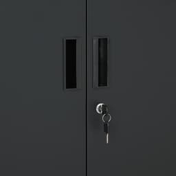 ตู้เหล็ก 4 บานเปิด รุ่นโซลิด สูง 185 ซม. - สีดำ