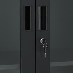 ตู้เหล็ก 4 บานเปิด รุ่นโซลิด สูง 185 ซม. - สีดำ