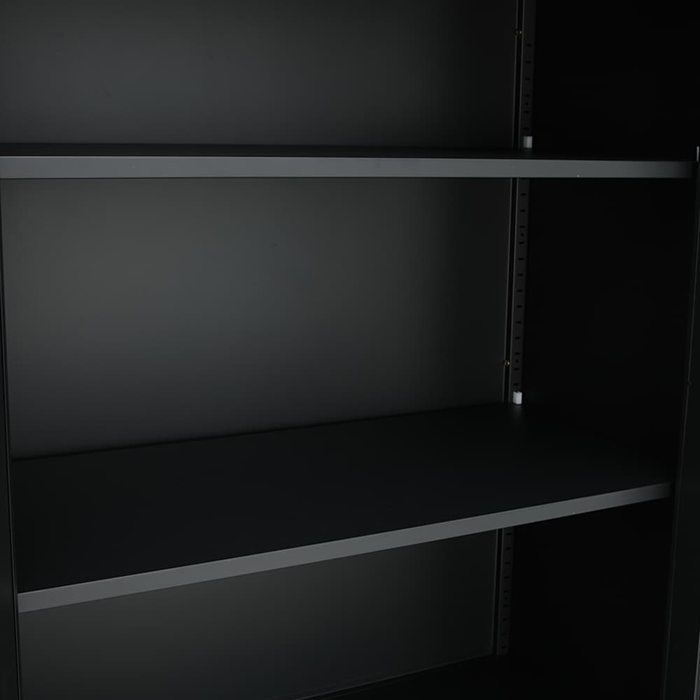 ตู้เหล็ก 4 บานเปิด รุ่นโซลิด สูง 185 ซม. - สีดำ