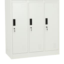 ตู้เหล็กล็อกเกอร์ 6 ช่อง รุ่นโซลิด - สีขาว