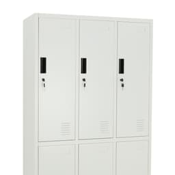 ตู้เหล็กล็อกเกอร์ 6 ช่อง รุ่นโซลิด - สีขาว