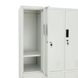 ตู้เหล็กล็อกเกอร์ 6 ช่อง รุ่นโซลิด - สีขาว