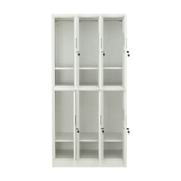 ตู้เหล็กล็อกเกอร์ 6 ช่อง รุ่นโซลิด - สีขาว