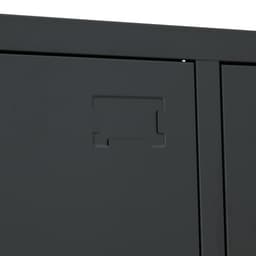 ตู้เหล็กล็อกเกอร์ 6 ช่อง รุ่นโซลิด - สีดำ