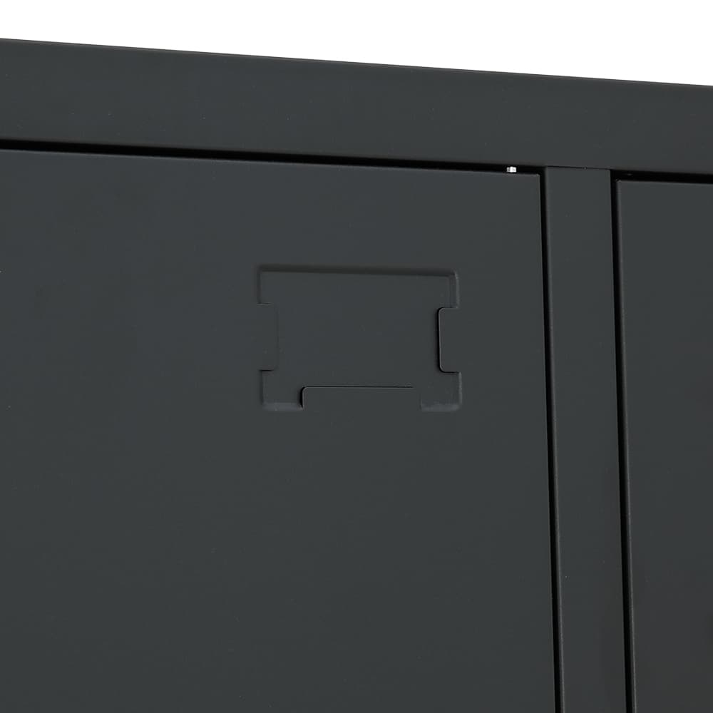 ตู้เหล็กล็อกเกอร์ 6 ช่อง รุ่นโซลิด - สีดำ