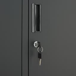 ตู้เหล็กล็อกเกอร์ 6 ช่อง รุ่นโซลิด - สีดำ