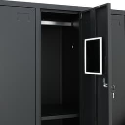 ตู้เหล็กล็อกเกอร์ 6 ช่อง รุ่นโซลิด - สีดำ