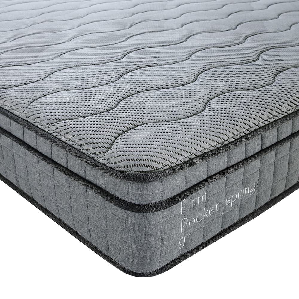 ที่นอน รุ่นพาราไดซ์ ขนาด 5 ฟุต หนา 9 นิ้ว พร้อมหมอน 2 ใบ - สีเทา/เทาเข้ม