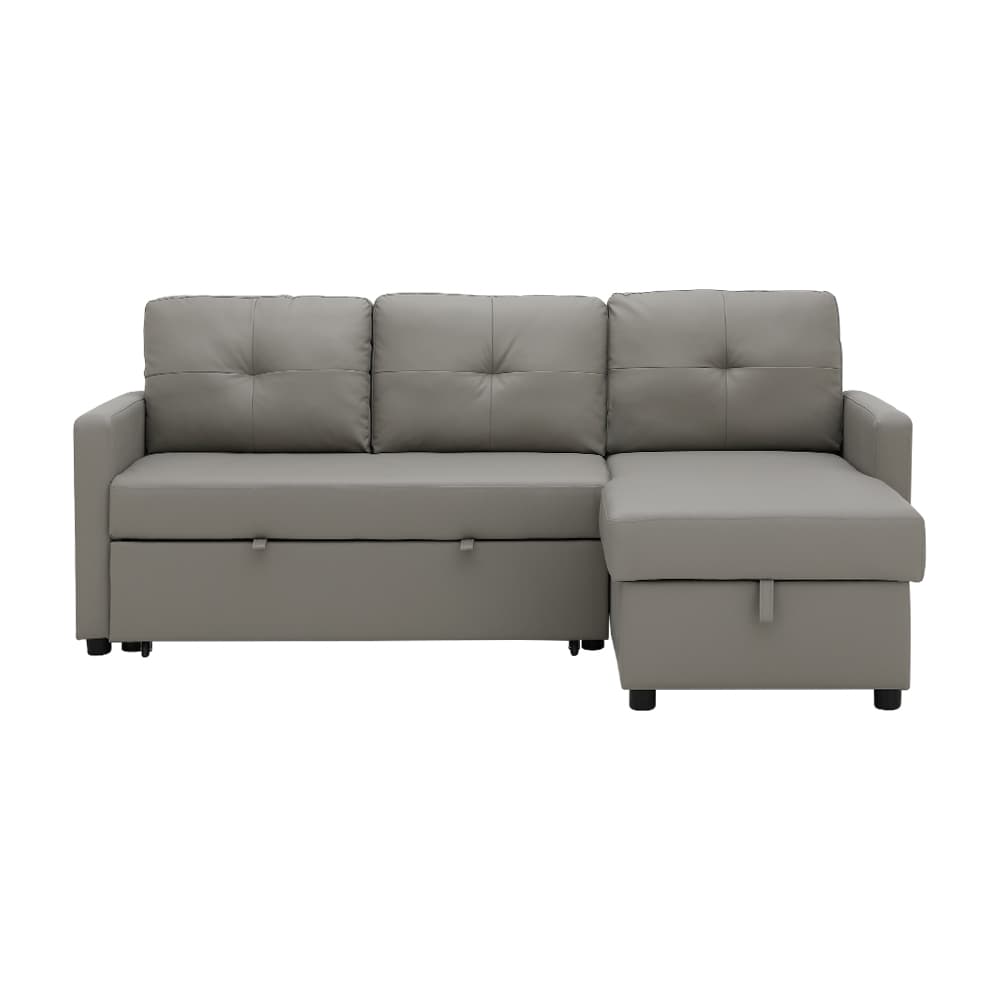 โซฟาเบด PU L-shape รุ่นเคียร่า - สีเทา