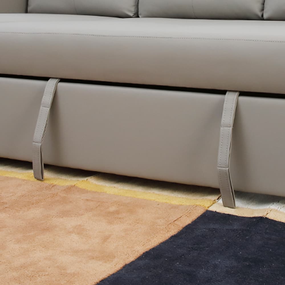 โซฟาเบด PU L-shape รุ่นเคียร่า - สีเทา