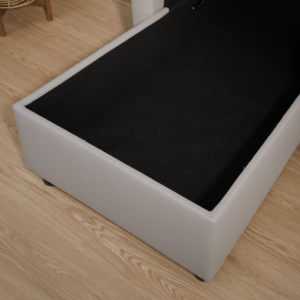 โซฟาเบด PU L-shape รุ่นเคียร่า - สีเทา