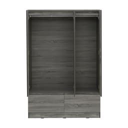 Furinbox ตู้เสื้อผ้า 3 บาน พร้อมลิ้นชัก รุ่นฟาส - สีเทา