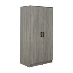 ตู้เสื้อผ้า 2 บาน รุ่นเฟส ขนาด 90 ซม. - สีเทา