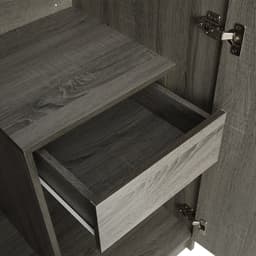 ตู้เสื้อผ้า 2 บาน รุ่นเฟส ขนาด 90 ซม. - สีเทา