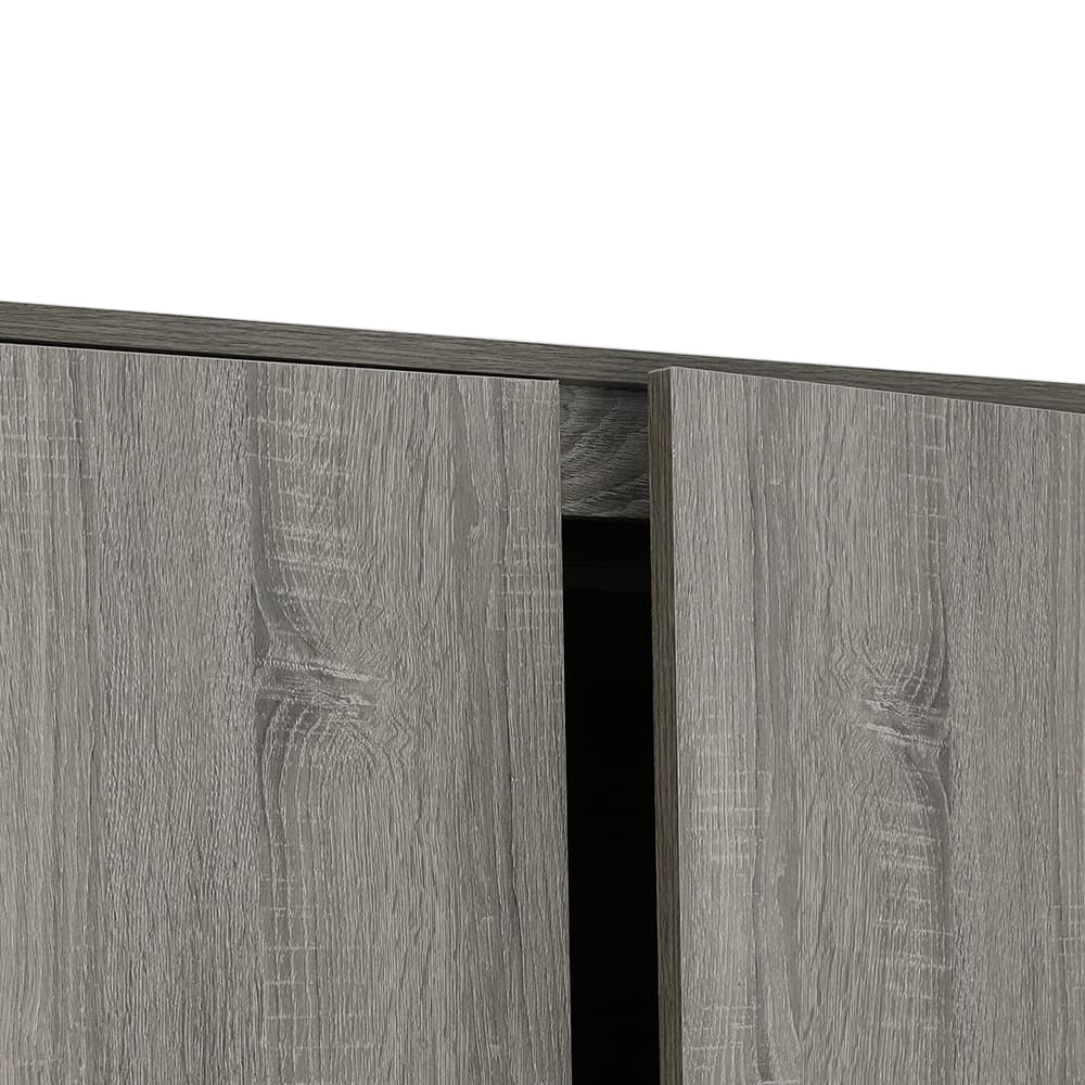 ตู้เสื้อผ้า 2 บาน รุ่นเฟส ขนาด 90 ซม. - สีเทา