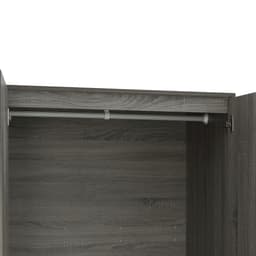 ตู้เสื้อผ้า 2 บาน รุ่นเฟส ขนาด 90 ซม. - สีเทา