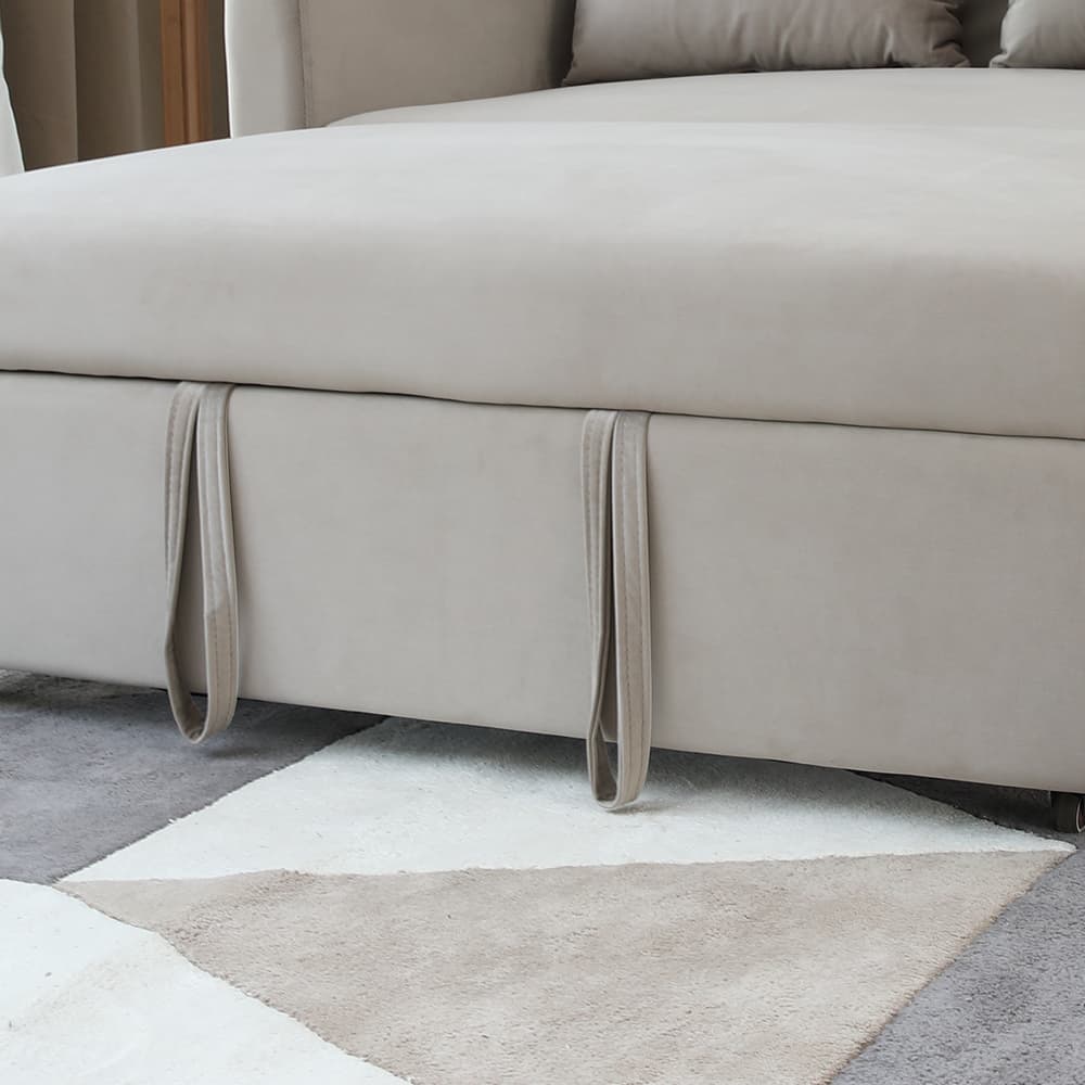 โซฟาเบดผ้า 2 ที่นั่ง รุ่นมิกิ - สีโทป