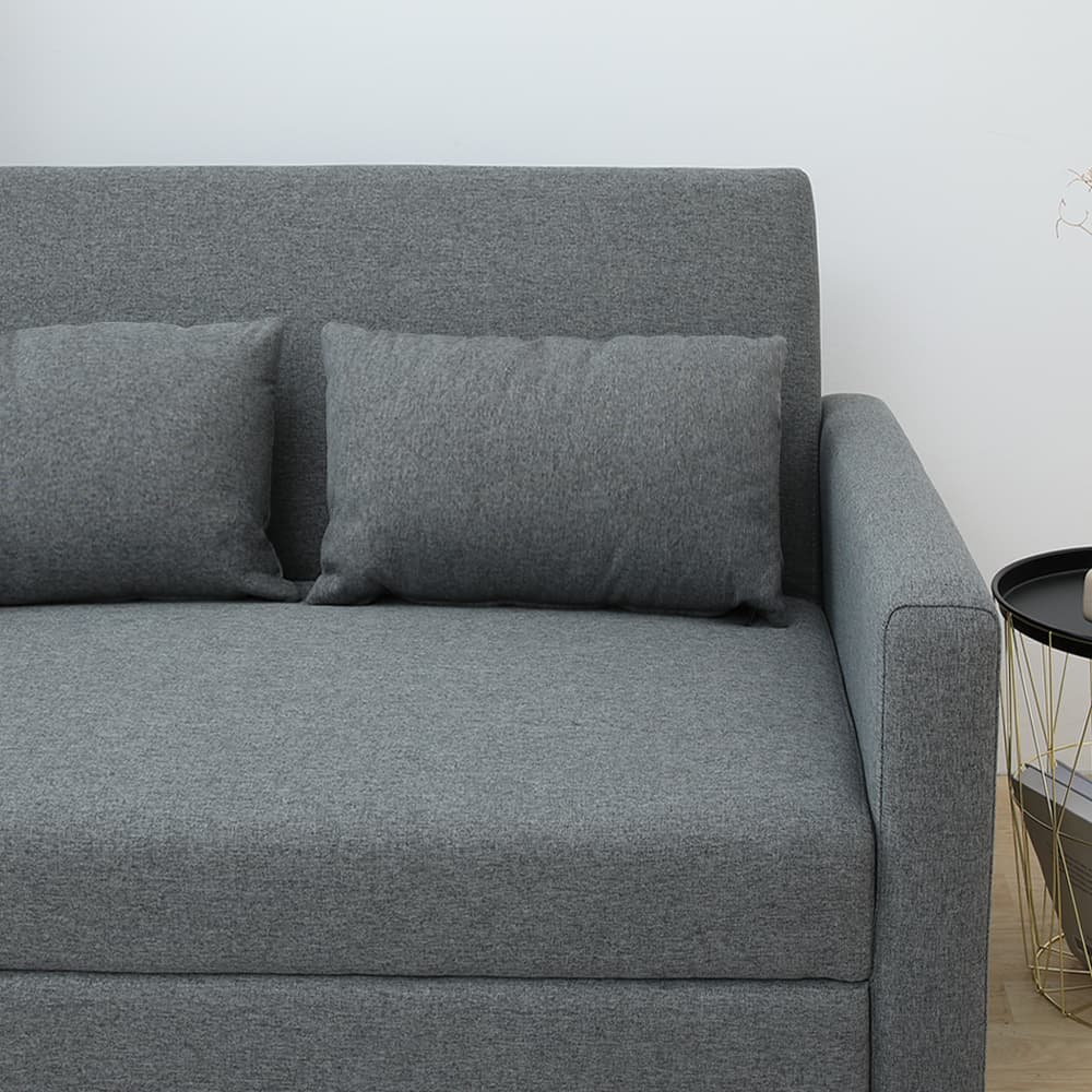 โซฟาเบดผ้า 2 ที่นั่ง รุ่นมิกิ - สีเทา