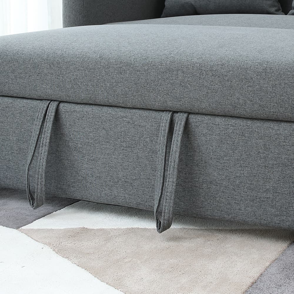 โซฟาเบดผ้า 2 ที่นั่ง รุ่นมิกิ - สีเทา