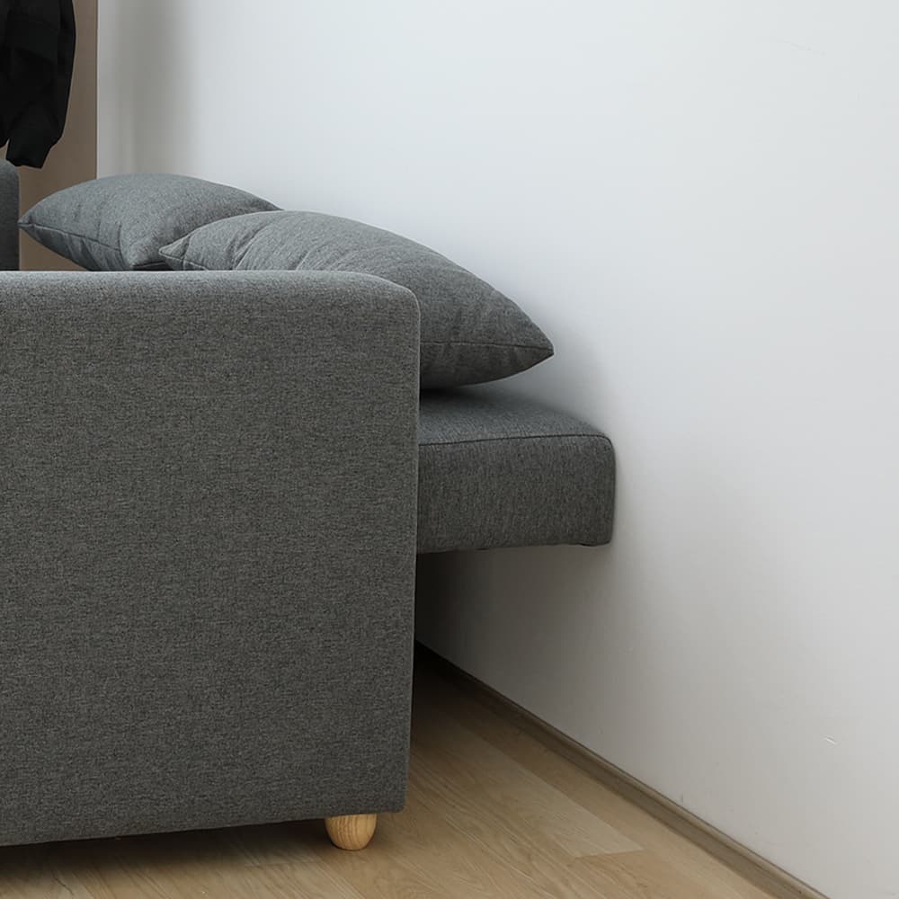 โซฟาเบดผ้า 2 ที่นั่ง รุ่นมิกิ - สีเทา