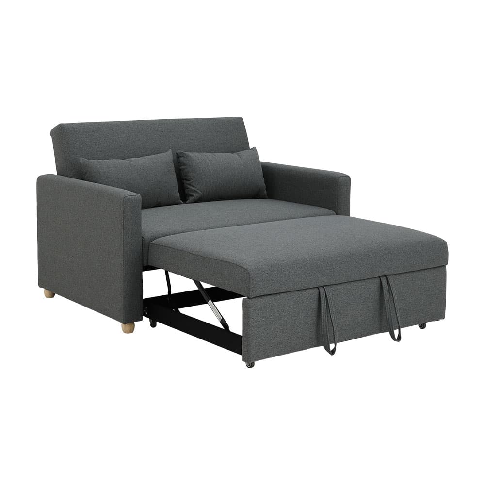 โซฟาเบดผ้า 2 ที่นั่ง รุ่นมิกิ - สีเทา