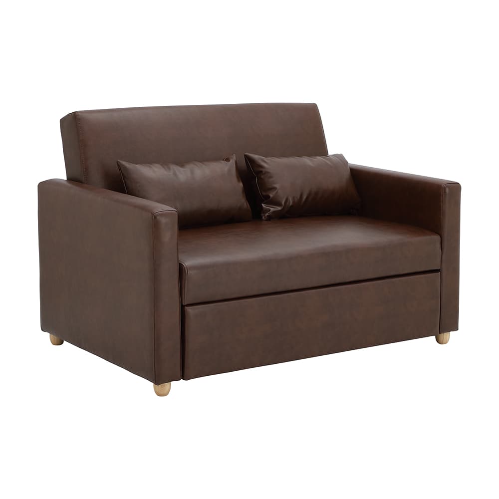 โซฟาเบด PVC 2 ที่นั่ง รุ่นมิกิ - สีน้ำตาล