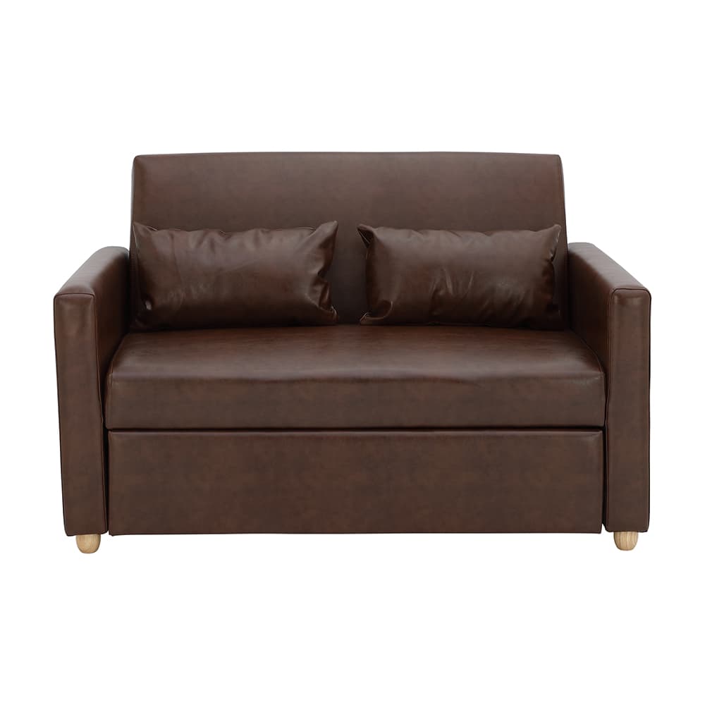 โซฟาเบด PVC 2 ที่นั่ง รุ่นมิกิ - สีน้ำตาล