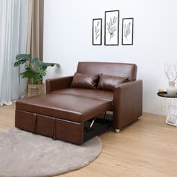 โซฟาเบด PVC 2 ที่นั่ง รุ่นมิกิ - สีน้ำตาล