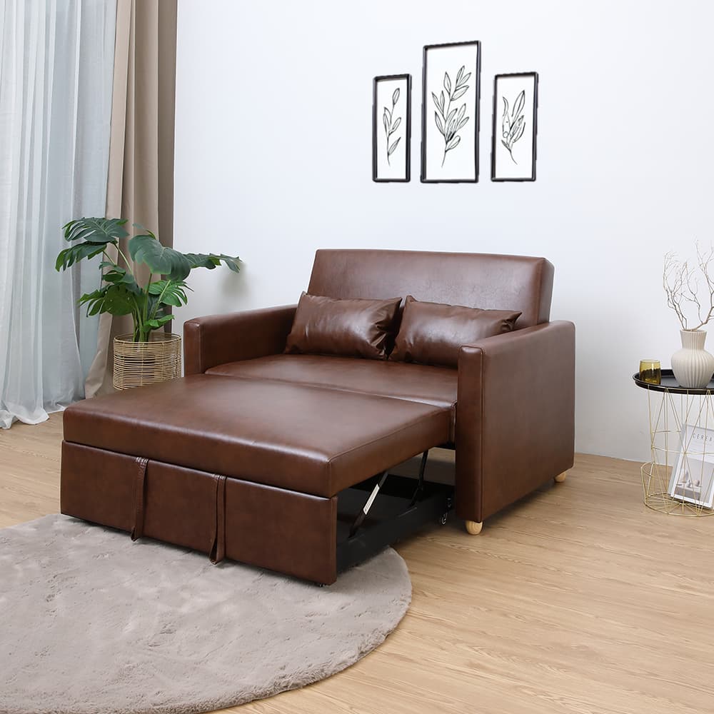โซฟาเบด PVC 2 ที่นั่ง รุ่นมิกิ - สีน้ำตาล