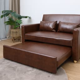 โซฟาเบด PVC 2 ที่นั่ง รุ่นมิกิ - สีน้ำตาล
