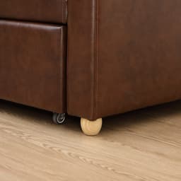 โซฟาเบด PVC 2 ที่นั่ง รุ่นมิกิ - สีน้ำตาล