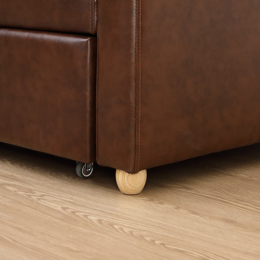 โซฟาเบด PVC 2 ที่นั่ง รุ่นมิกิ - สีน้ำตาล