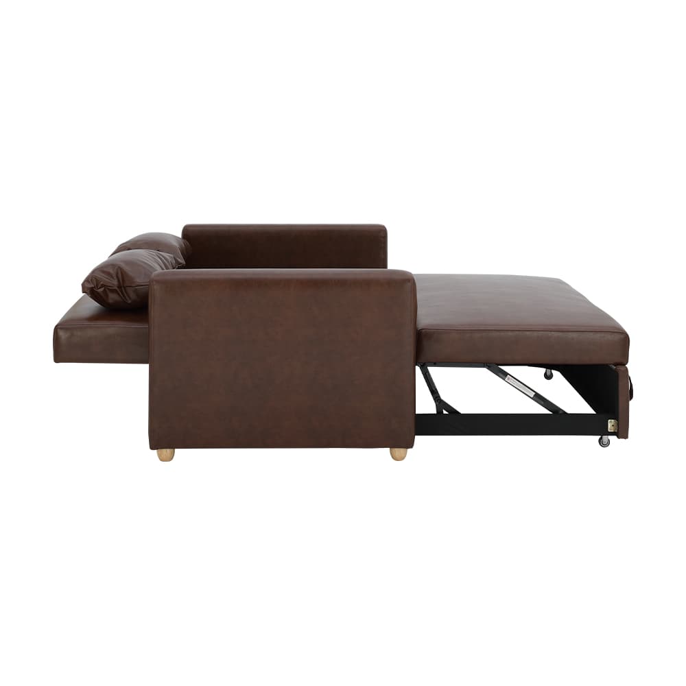 โซฟาเบด PVC 2 ที่นั่ง รุ่นมิกิ - สีน้ำตาล