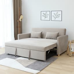 โซฟาเบดผ้า 3 ที่นั่ง รุ่นมิกิ - สีโทป