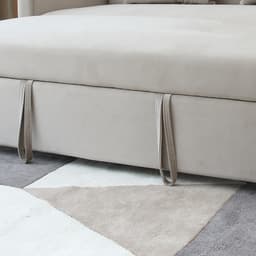 โซฟาเบดผ้า 3 ที่นั่ง รุ่นมิกิ - สีโทป