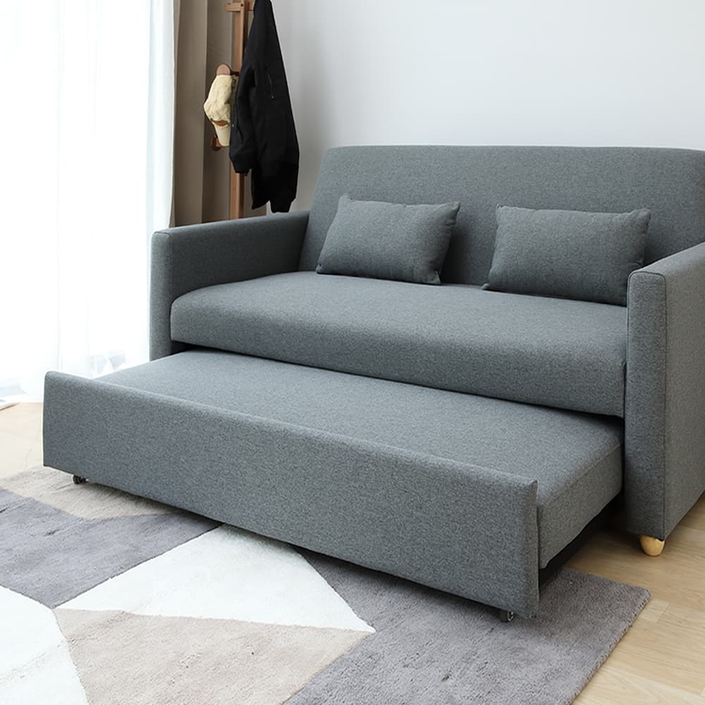 โซฟาเบดผ้า 3 ที่นั่ง รุ่นมิกิ - สีเทา