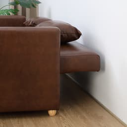 โซฟาเบด PVC 3 ที่นั่ง รุ่นมิกิ - สีน้ำตาล