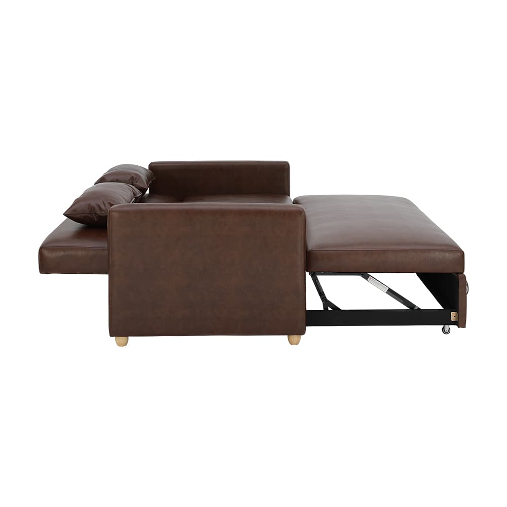 โซฟาเบด PVC 3 ที่นั่ง รุ่นมิกิ - สีน้ำตาล