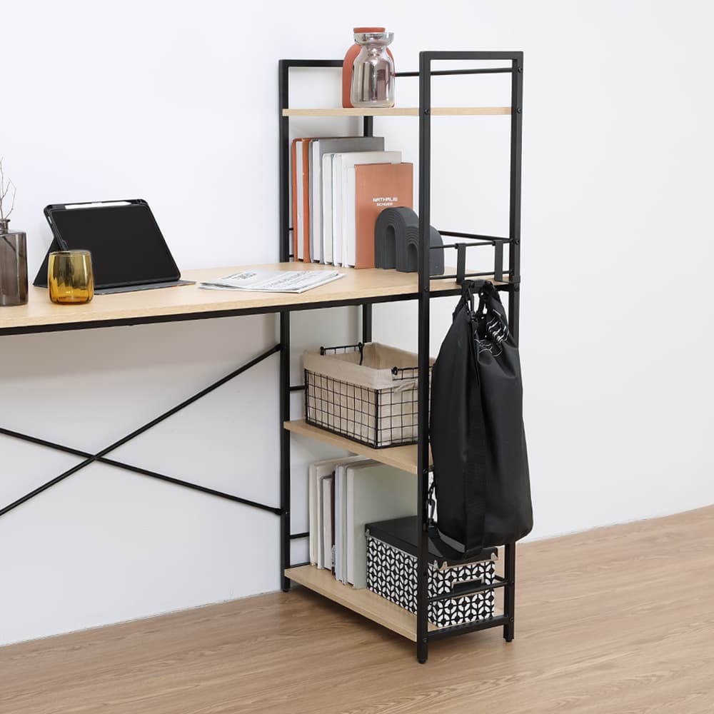 โต๊ะทำงานอเนกประสงค์ รุ่นคอนเนอร์ ขนาด 120 ซม. - สีธรรมชาติ/ดำ