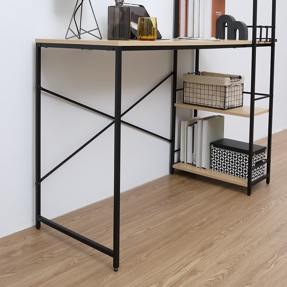 โต๊ะทำงานอเนกประสงค์ รุ่นคอนเนอร์ ขนาด 120 ซม. - สีธรรมชาติ/ดำ