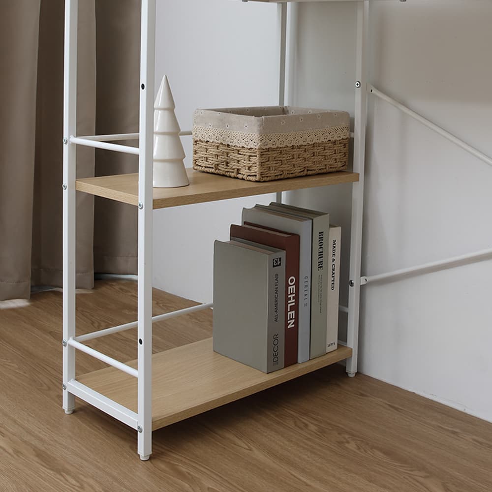 โต๊ะทำงานอเนกประสงค์ รุ่นคอนเนอร์ ขนาด 120 ซม. - สีธรรมชาติ/ขาว