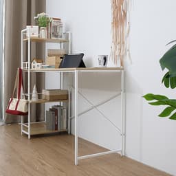 โต๊ะทำงานอเนกประสงค์ รุ่นคอนเนอร์ ขนาด 120 ซม. - สีธรรมชาติ/ขาว