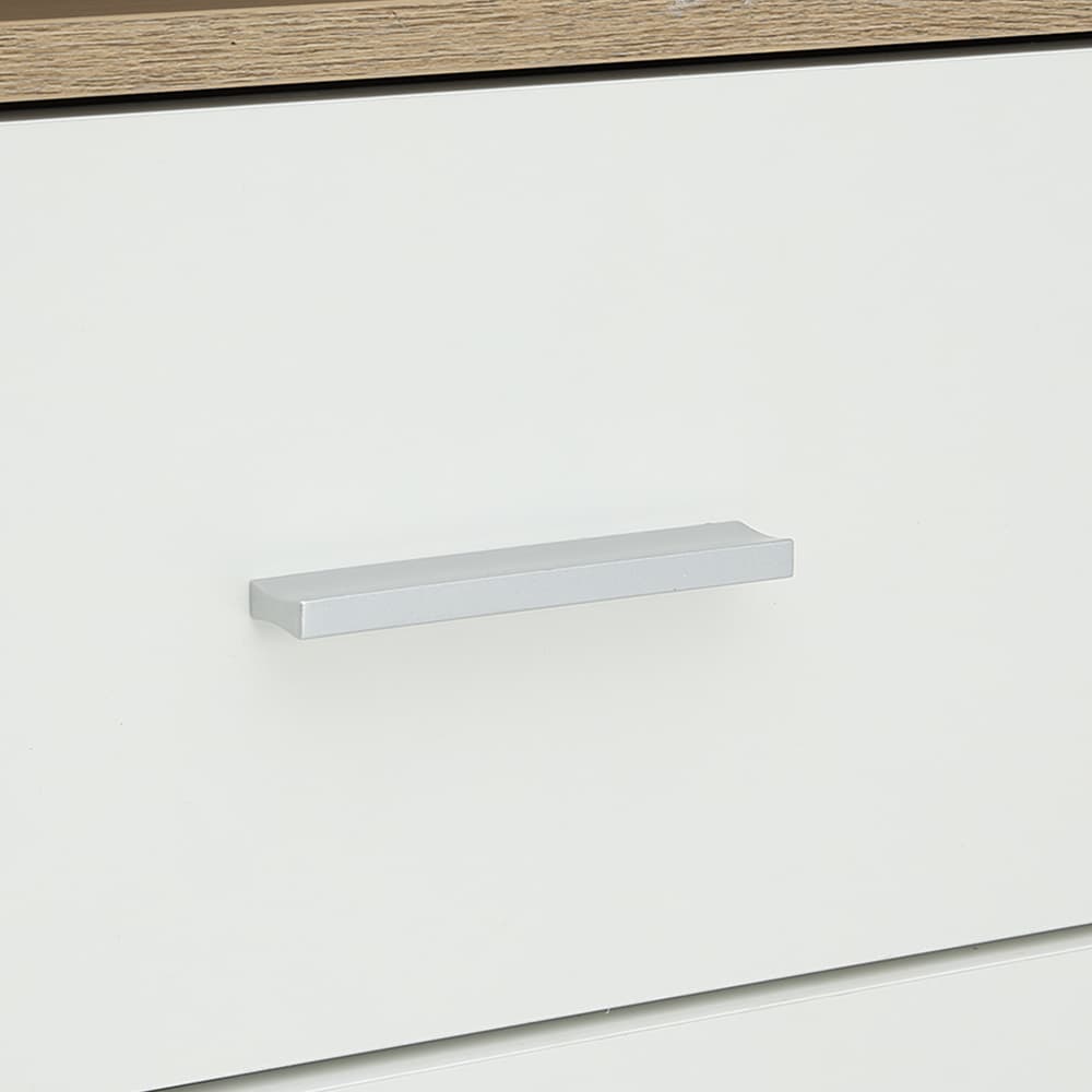 โต๊ะทำงานพร้อมชั้นวาง รุ่นมินิโอ - สีธรรมชาติ/ขาว