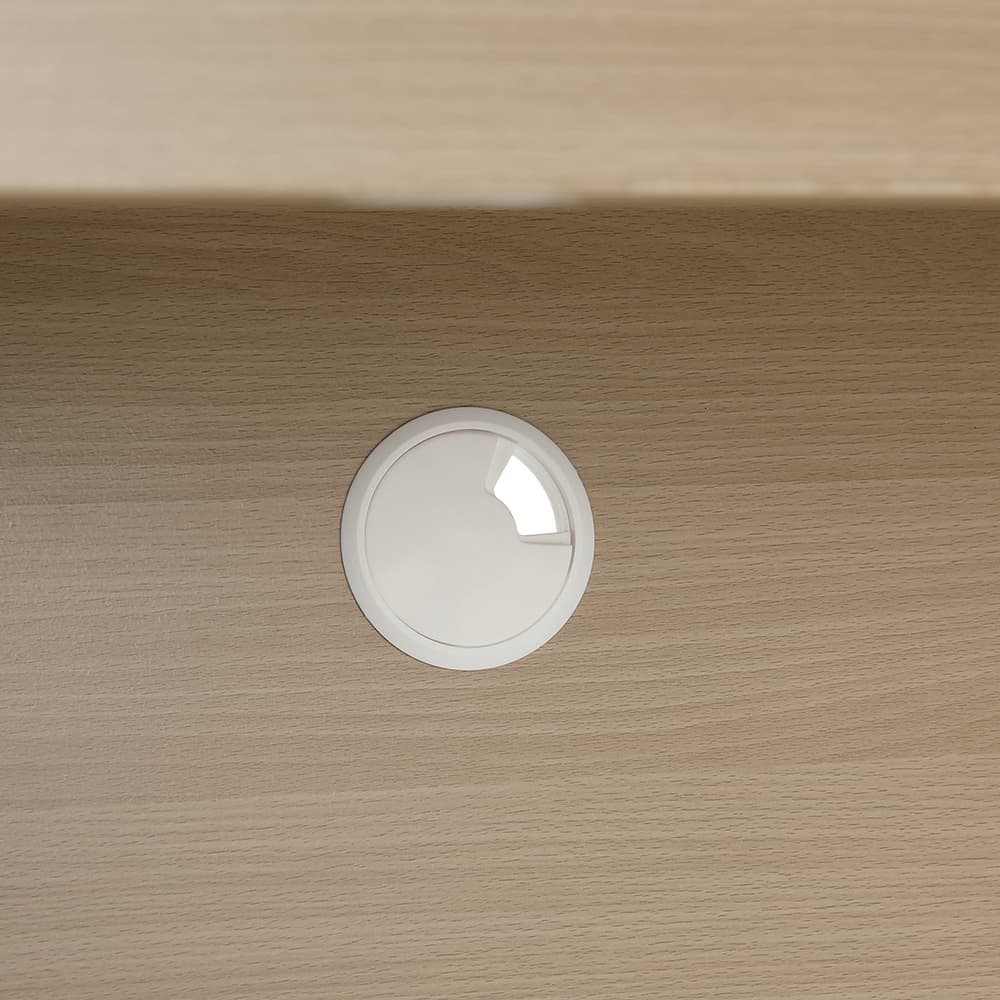 โต๊ะทำงานพร้อมชั้นวาง รุ่นมินิโอ - สีธรรมชาติ/ขาว