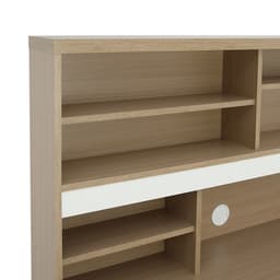 โต๊ะทำงานพร้อมชั้นวาง รุ่นมินิโอ - สีธรรมชาติ/ขาว